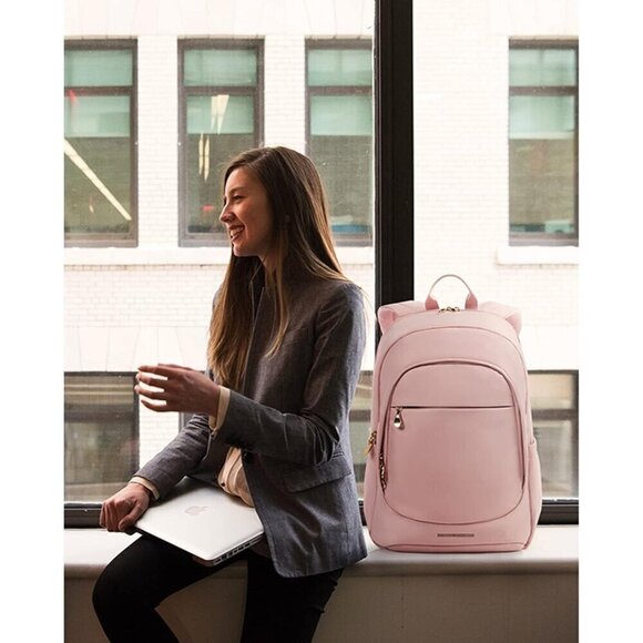 LIGHT FLIGHT Collage Laptop pink Backpack, 15.6 inch Laptop Travel Backpack main image 4